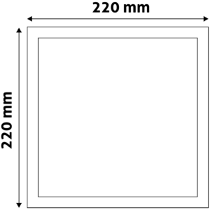 Kép 5/10 - Avide LED Beépíthető Négyzetes Mennyezeti Lámpa ALU 18W 3000K, 1480 lumen