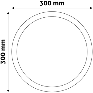 Kép 4/5 - Avide Kerek LED panel ALU 24W, 6400K, 2010 lumen