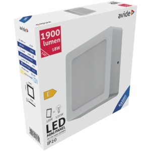 Kép 3/4 - Avide Négyzetes LED panel Műanyag 18W, 6400K, 1900 lumen