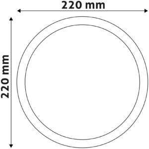 Kép 4/6 - Avide Kerek LED panel ALU 18W, 4000K, 1490 lumen