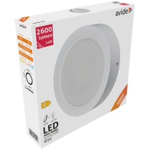 Kép 2/4 - Avide Kerek LED panel Műanyag 24W, 4000K, 2600 lumen