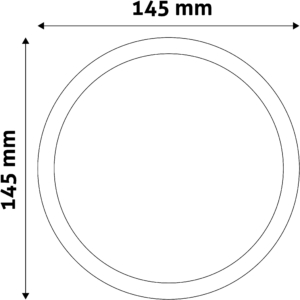 Kép 3/4 - Avide Kerek LED panel Műanyag 12W, 3000K, 1250 lumen