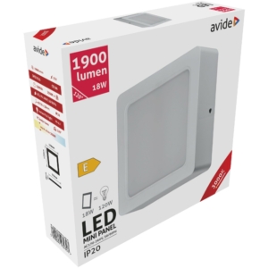 Kép 2/4 - Avide Négyzetes LED panel Műanyag 18W, 3000K, 1900 lumen