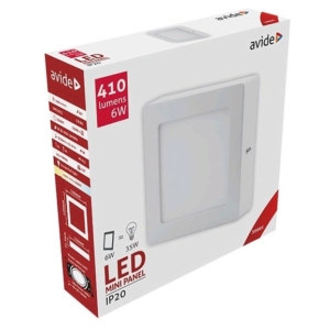 Kép 2/4 - Avide Négyzetes LED panel ALU 6W, 3000K, 410 lumen
