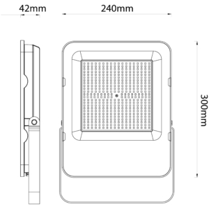 Kép 3/4 - Avide LED Reflektor Ipari SMD 150W, 24000 lm, 4000K, 160lm/W (K)