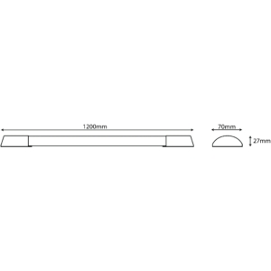 Kép 4/4 - Avide LED Pultmegvilágító lámpatest 30W, 3000K, 2760 lm, 120 cm