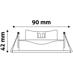 Kép 3/5 - Avide LED Beépíthető Spot 38° Négyzetes 7W CW 6400K