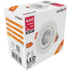 Kép 2/2 - Avide LED Beépíthető Spot 38° Kerek 5W NW 4000K (K)