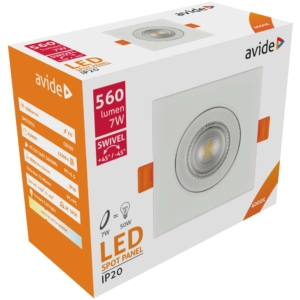 Kép 2/5 - Avide LED Beépíthető Spot 38° Négyzetes 7W NW 4000K