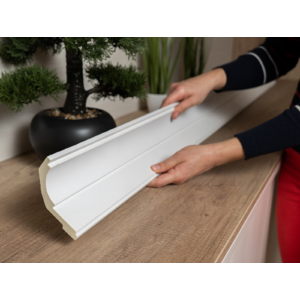 Kép 5/7 - Elite Decor Poliuretán stukkó (P872) kemény holker díszléc sarokba (K)