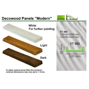 Kép 2/6 - Elite Decor DecoWood Bükk-120 Modern poliuretán deszka panel (ET406) (K)