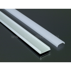 Kép 5/6 - LED Profiles APB-1806 Hajlítható alu U profil ezüst, LED szalaghoz, opál burával