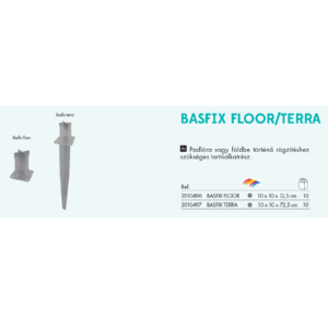 Kép 2/5 - Nortene Térelválasztó panelhez rögzítő alap: talajra csavarozható talp - Basfix Floor (K)