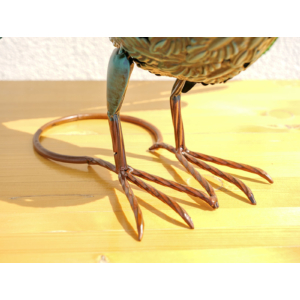 Kép 5/6 - Nortene Peacock páva figura, legyezőszerű tollakkal, fém, zöld
