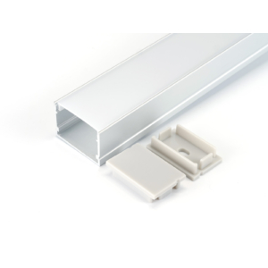 Kép 2/3 - LED Profiles ALP-008 Ezüst - Végzáró elem alumínium U profilhoz, szürke színben