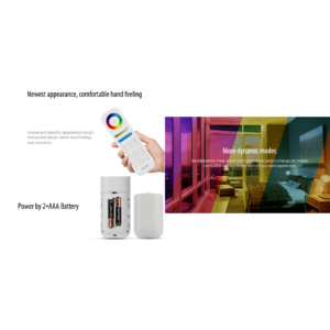 Kép 5/10 - MiLight Group Control RGB+CCT csoport (zóna) távirányító Full color LED szalaghoz, 8 zónás