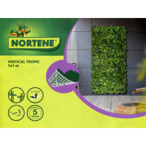 Kép 17/18 - Nortene Vertical Tropic műanyag zöldfal trópusi növényekkel (100 x 100 cm)