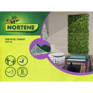 Kép 9/10 - Nortene Vertical Forest műanyag zöldfal az erdő növényeivel (100 x 100 cm)