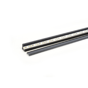 Kép 3/6 - LED Profiles ALP-007 Aluminium sarok profil fekete, LED szalaghoz, fekete burával