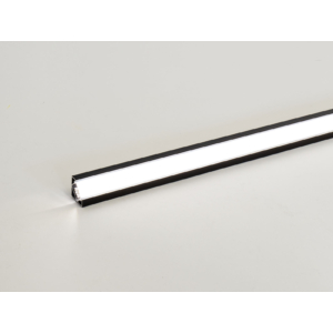 Kép 6/6 - LED Profiles ALP-007 Aluminium sarok profil fekete, LED szalaghoz, fekete burával