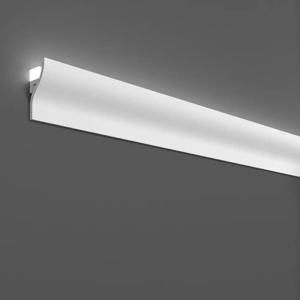 Kép 1/6 - Elite Decor Oldalfali díszléc LED rejtett világításhoz (KH-906) kőkemény HDPS anyagból