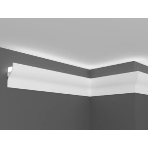 Kép 3/6 - Elite Decor Oldalfali díszléc LED rejtett világításhoz (KH-906) kőkemény HDPS anyagból
