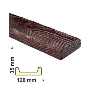 Kép 1/2 - Elite Decor DecoWood Vörös-120 Rusztikus poliuretán deszka panel (ET306)