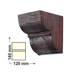 Kép 1/4 - Elite Decor DecoWood Vörös-120 Univerzális poliuretán konzol-01 (ED016)