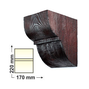 Kép 1/5 - Elite Decor DecoWood Vörös-170 Univerzális poliuretán konzol-01 (ED015)