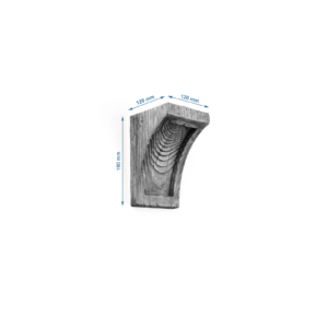 Kép 3/4 - Elite Decor DecoWood Szürke-120 Univerzális poliuretán konzol-02 (ED026)