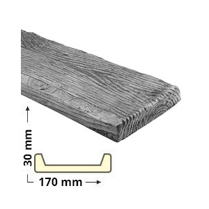 Kép 1/2 - Elite Decor DecoWood Szürke-170 Modern poliuretán deszka panel (ET504)