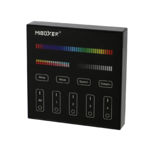 Kép 1/5 - MiLight Group Control RGB+CCT Fali FullColor szabályzó panel, B4, elemes, fekete