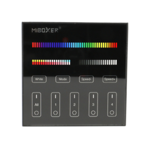 Kép 3/5 - MiLight Group Control RGB+CCT Fali FullColor szabályzó panel, B4, elemes, fekete