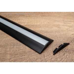 Kép 4/4 - Led Profiles ALP-021 Fekete - Véglezáró elem alumínium burkolatváltó LED profilhoz