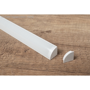 Kép 3/4 - Led Profiles ALP-006 Fehér - Véglezáró elem, íves alumínium LED profilhoz