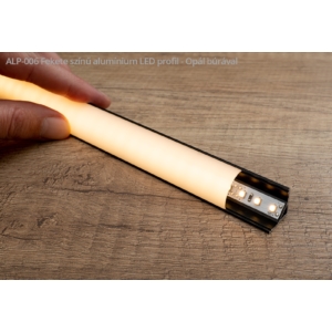 Kép 3/3 - Led Profiles ALP-006 Fekete - Alumínium sarok profil LED szalaghoz, íves (Opál búrával)
