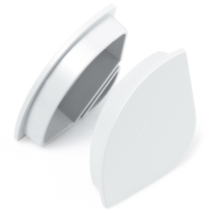 Kép 1/4 - Led Profiles ALP-016R Fehér - Véglezáró alumínium LED profilhoz