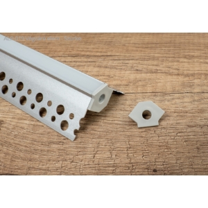 Kép 3/4 - Led Profiles ALP-019 Ezüst - Véglezáró alumínium LED profilhoz, szürke színben