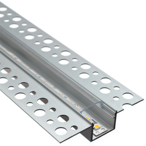 Kép 1/3 - Led Profiles ALP-015 Ezüst - Gipszkartonba süllyeszthető alu profil LED szalaghoz (Átlátszó búrával)
