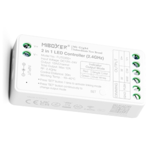 Kép 1/3 - MiLight FUT035S+ 2 az 1-ben LED vezérlő egyszínű és CCT szalagokhoz, 12A