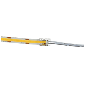 Kép 3/3 - ANROLED forrasztásmentes sarokelem csatlakozó egyszínű COB LED szalag toldásához (8 mm - 2 eres) 14 cm vezetékkel