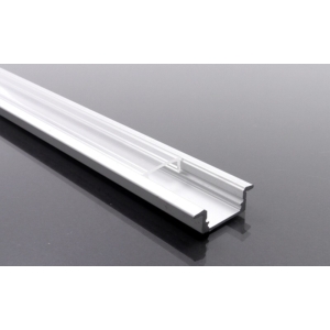 Kép 1/6 - LED Profiles ALP-001 - Aluminium U profil ezüst, LED szalaghoz, átlátszó burával