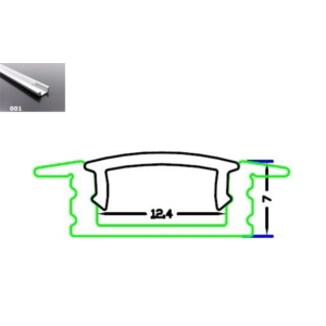Kép 3/3 - LED Profiles ALP-001 Véglezáró alumínium LED profilhoz - szürke