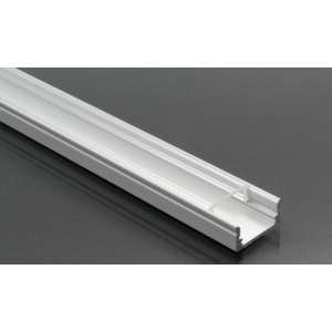 Kép 1/6 - LED Profiles ALP-002 - Aluminium U profil ezüst, LED szalaghoz, átlátszó burával