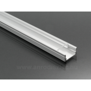 Kép 4/6 - LED Profiles ALP-002 - Aluminium U profil ezüst, LED szalaghoz, átlátszó burával