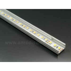 Kép 5/6 - LED Profiles ALP-002 - Aluminium U profil ezüst, LED szalaghoz, átlátszó burával