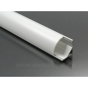 Kép 4/6 - LED Profiles ALP-006 Aluminium sarok profil ezüst, LED szalaghoz, opál burával