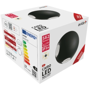 Kép 2/3 - Avide kültéri fali lámpa Cairo 4 irányú LED 12W WW IP54 (K)
