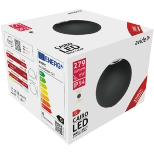 Kép 2/3 - Avide kültéri fali lámpa Cairo 2 irányú LED 6W WW IP54 (K)