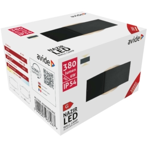 Kép 3/4 - Avide kültéri fali lámpa Nazir LED 6W WW IP54 (K)